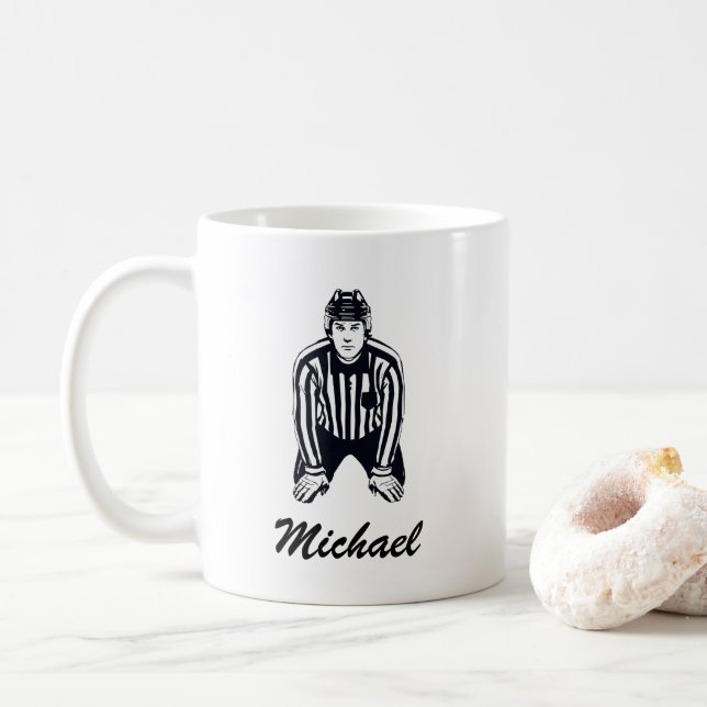 Mug Référencement moderne tendance de hockey sur glace (Avec donut)