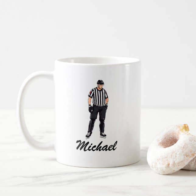 Mug Référencement moderne tendance de hockey sur glace (Avec donut)
