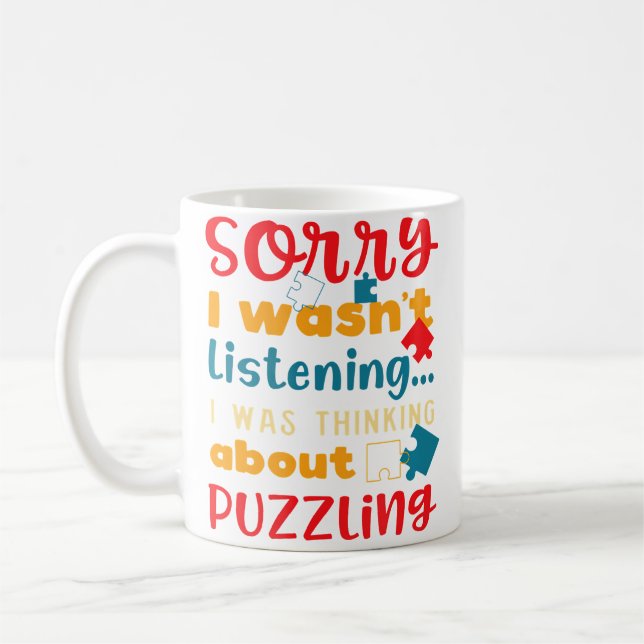 Mug Réfléchir à un passionné de puzzle de loisir en pi (Gauche)