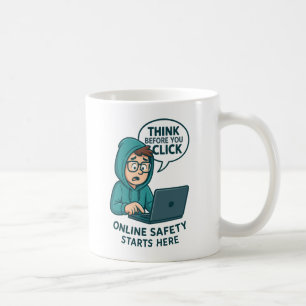 Mug Réfléchir avant de cliquer - Sensibilisation à la