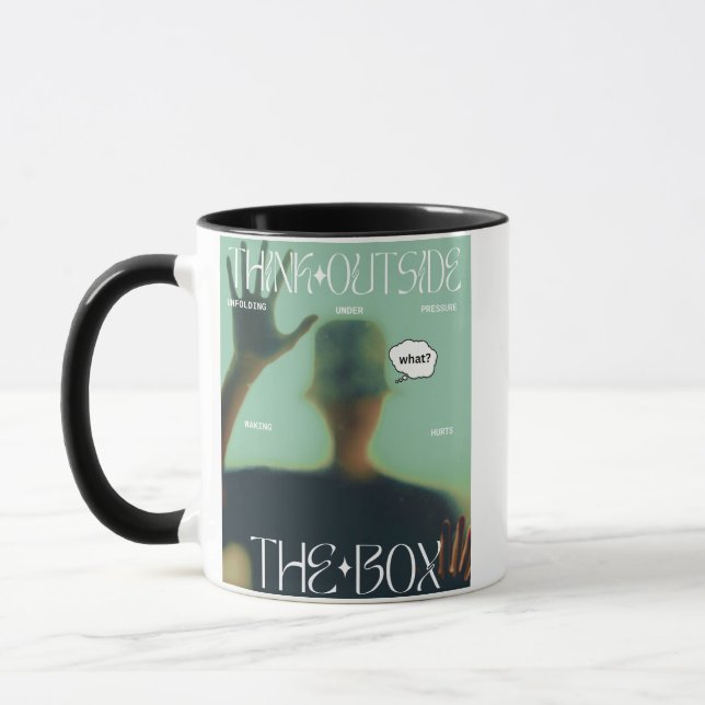 Mug Réfléchissez Dehors De La Boîte (Gauche)