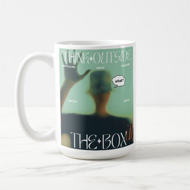 Mug Réfléchissez Dehors De La Boîte (Gauche)