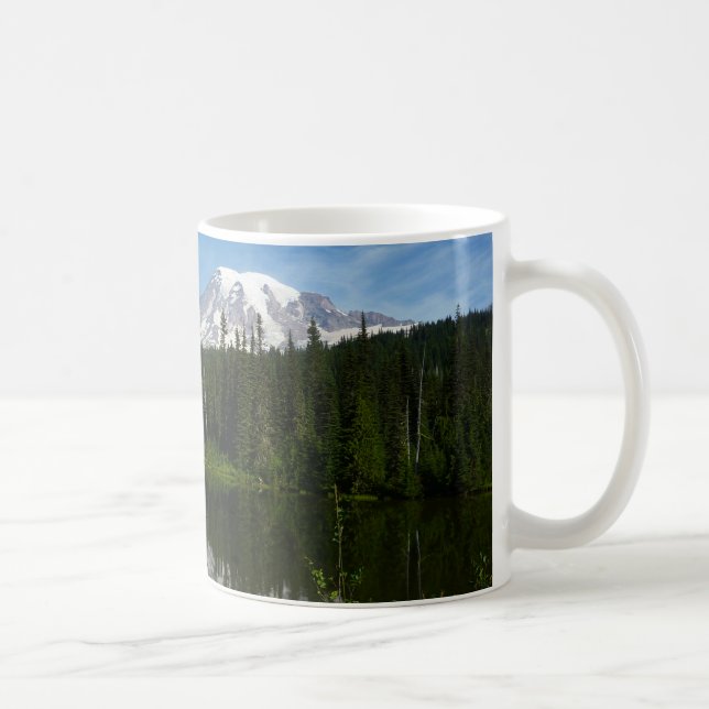 Mug Reflet du lac du mont Rainier avec des fleurs sauv (Droite)