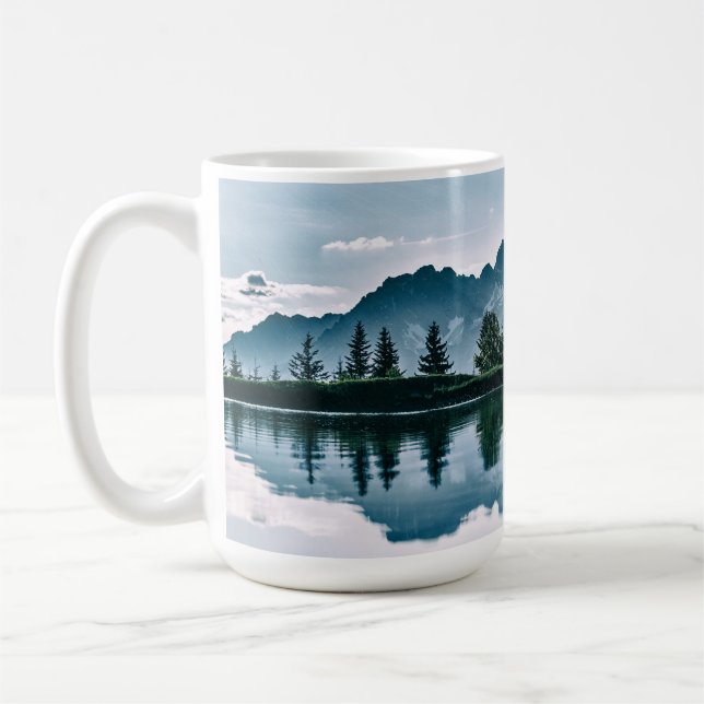 Mug Réflexion de forêt de montagne (Gauche)