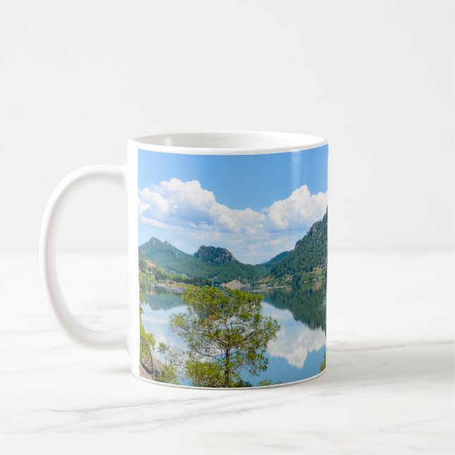 Mug Réflexion des montagnes du lac pittoresque (Gauche)