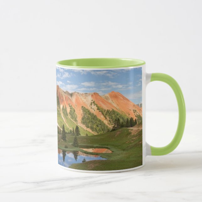 Mug Réflexion rouge de montagne (Droite)