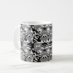 Mug Réflexions Abstraites : lignes, cubes et monochrom