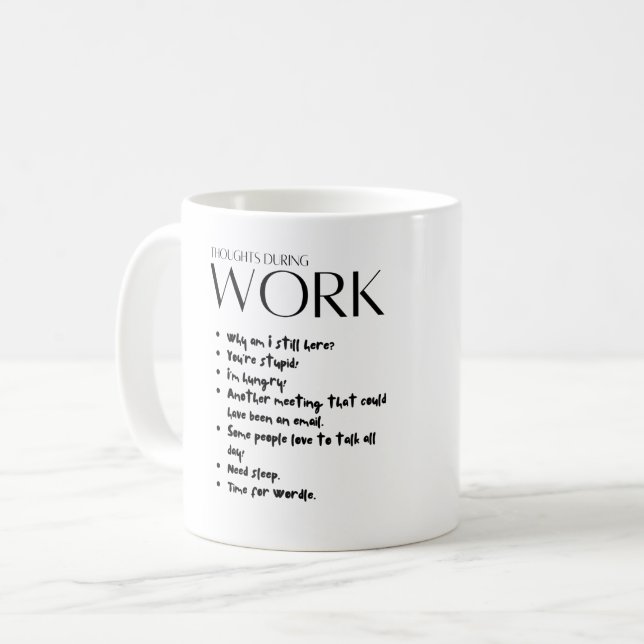 Mug Réflexions sur le travail (Devant gauche)
