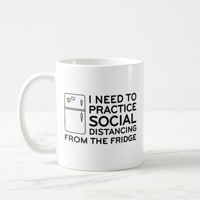 Mug Réfrigérateur de détresse sociale (Gauche)