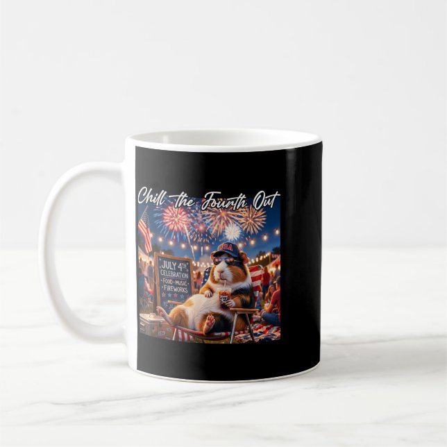 Mug Refroidir le quatrième drôle cochons d'Inde café 4 (Gauche)