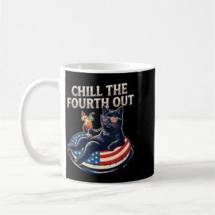 Mug Refroidir le quatrième drôle de chat noir amoureux