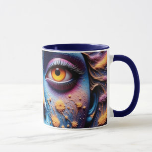 Mug Refroidisseur de canette d'art facial mystique