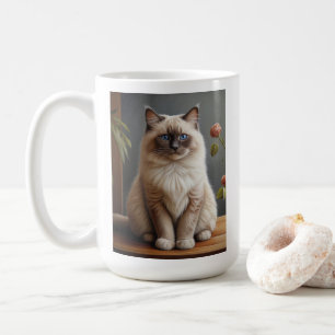 Mug Regal Ragdoll Portrait de chat Fluffy Blue Eyed