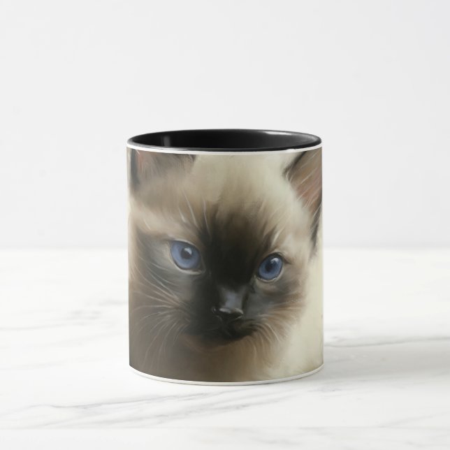 Mug Regard D'Innocence Siamese Kitten Portrait (Centre)