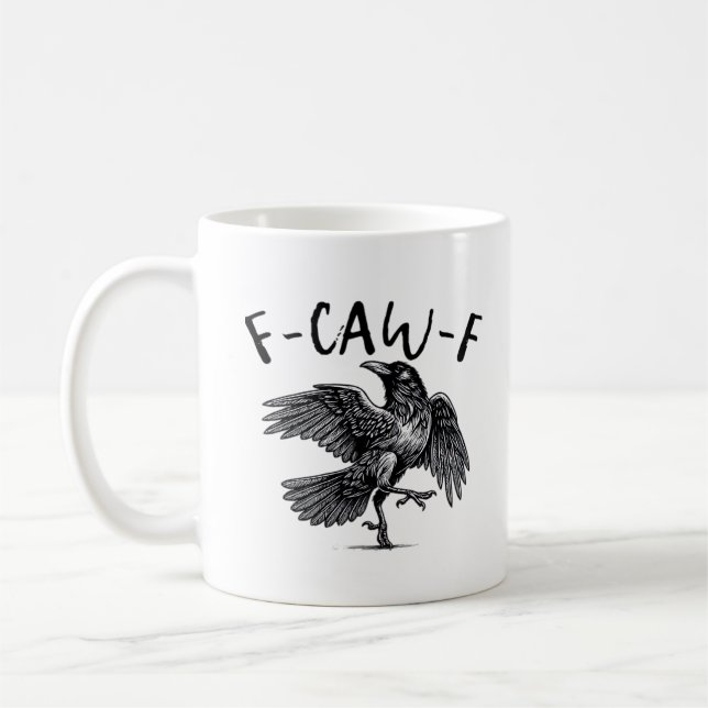 Mug Regard gothique drôle F Corbeau F Style décontract (Gauche)