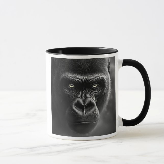 Mug Regard puissant d' gorille avec expression intense (Droite)