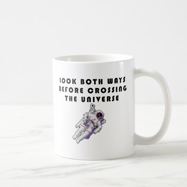 Mug Regardez dans les deux sens avant de traverser l'u (Droite)