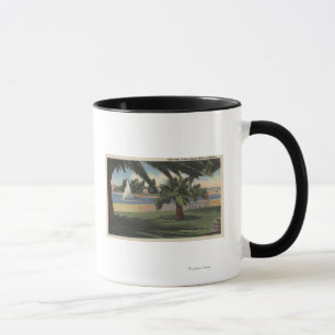 Mug Regardez de l'île de Collins, voilier sur l'eau