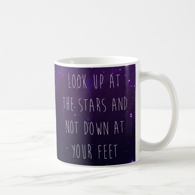 Mug Regardez La Citation Motivationnelle Des Étoiles (Droite)