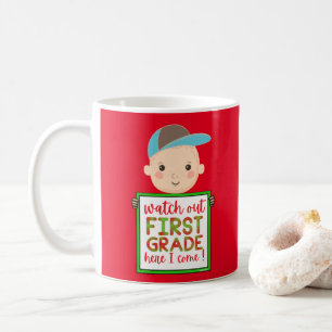 Mug REGARDEZ LA PREMIÈRE GRADE ICI JE VIENS drôle mign