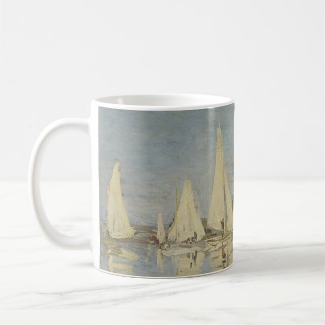 Mug Régates à Argenteuil, peinture à l'huile, Claude M (Gauche)
