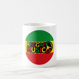 Mug Reggae Design de musique avec style rastafari et c