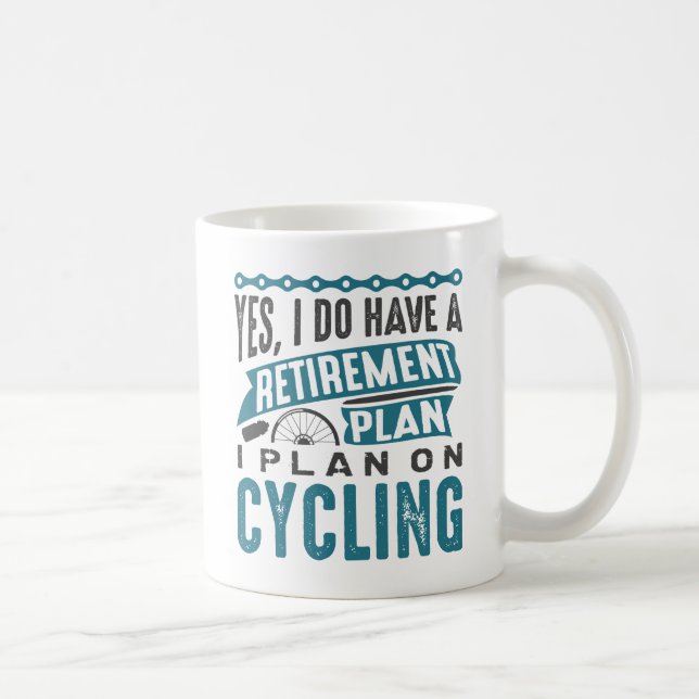 Mug Régime de retraite Cyclisme (Droite)