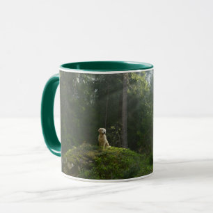 Mug Région boisée de pin du chien   de golden