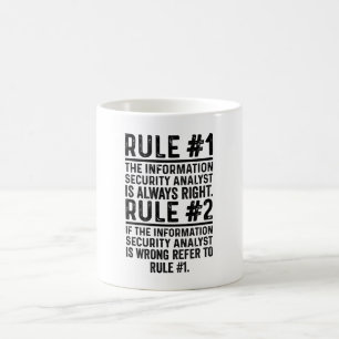 Mug Règle 1 L'Analyste De La Sécurité De L'Information