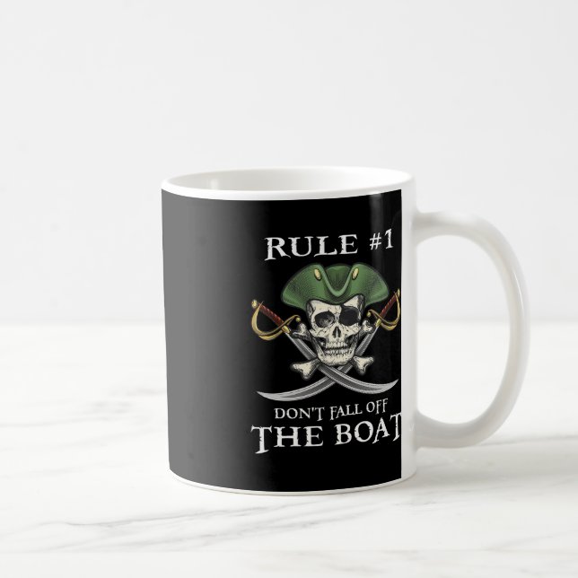 Mug Règle #1 Ne tombez pas de la partie pirate de croi (Droite)