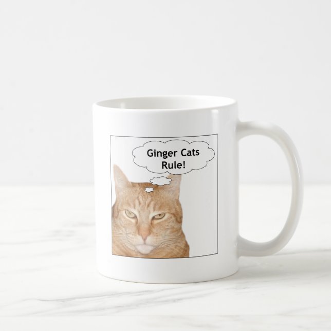 Mug Règle de chats de gingembre ! (Droite)