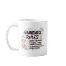 Règles de grand-mère drôle Fleurs aquarelles Famil
