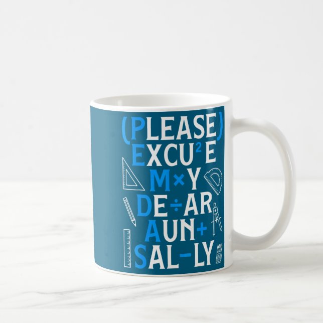 Mug Règles de maths drôles Pemdas Pun enseignants jour (Droite)