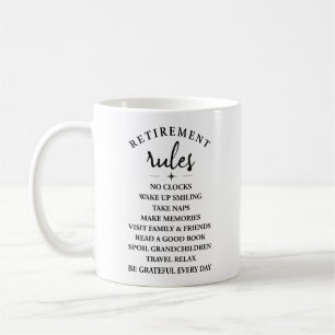 Mug Règles de retraite – Embrasser la joie d'un nouvea