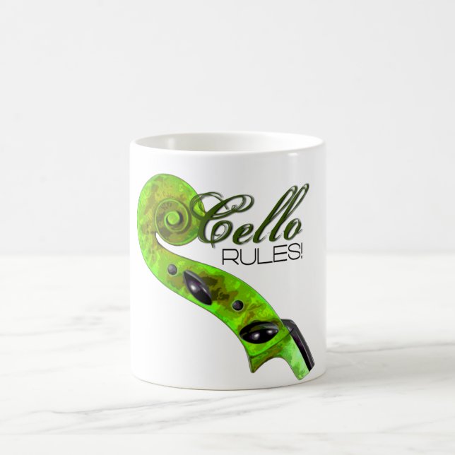 Mug Règles de violoncelle - vert (Centre)