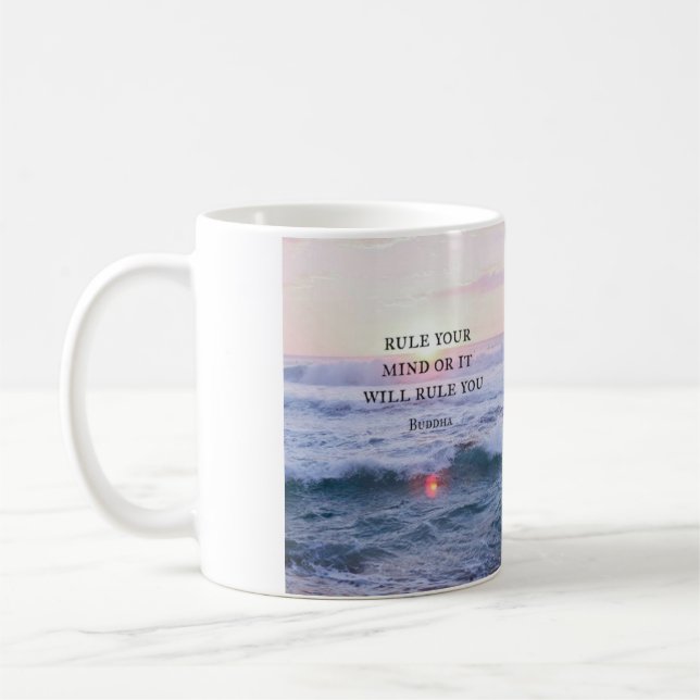Mug "Réglez Votre Esprit Ou Il Vous Réglera" - Bouddha (Gauche)