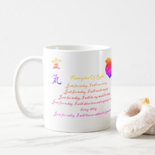 Mug Reiki Principes Juste Pour Aujourd'Hui Arc En Ciel