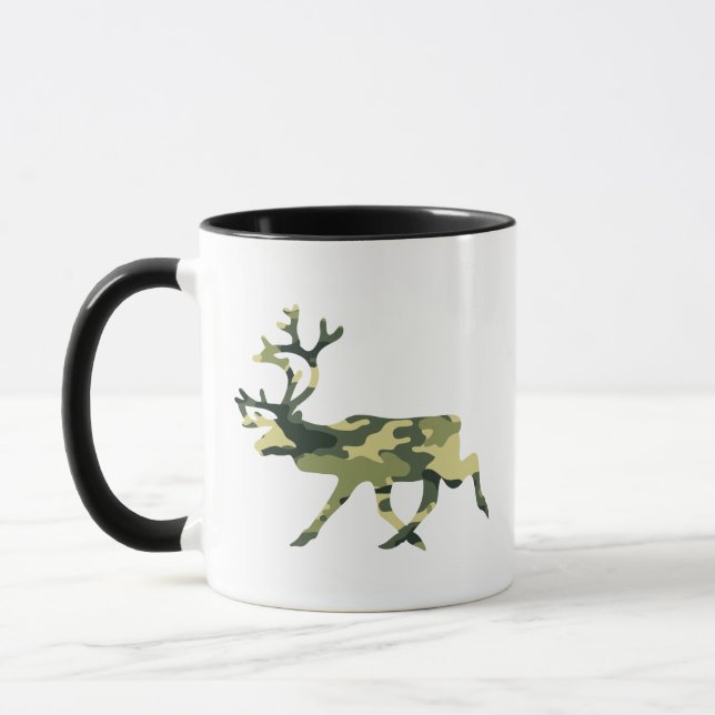 Mug Reindeer / Caribou Woodland Camouflage / Camo (Gauche)