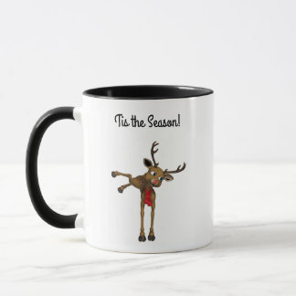 Mug Reindeer Kickup Heels Cute Cartoon