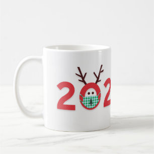 Mug Reindeer Masqué 2020 Custom Red Green Holiday