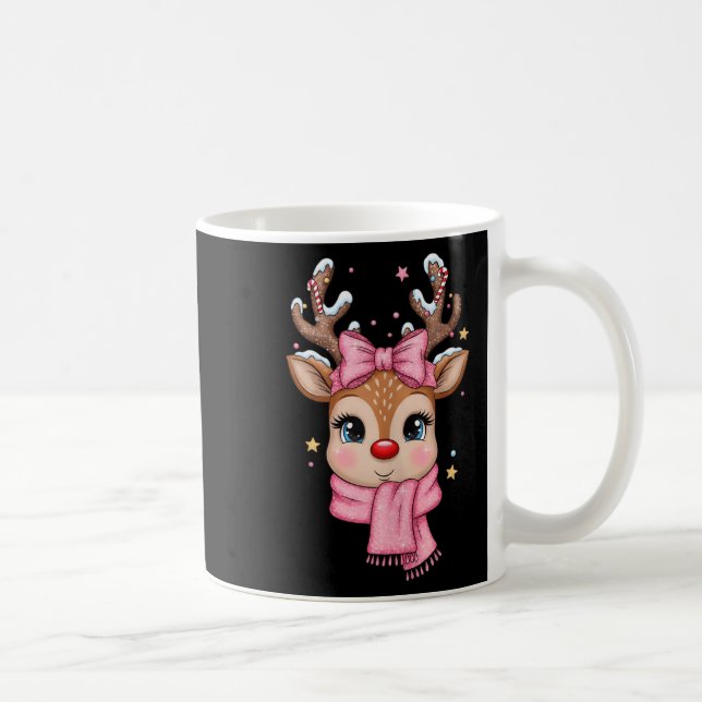 Mug Reindeer Merry Christmas Cute Girl Women Kids Tank (Droite)