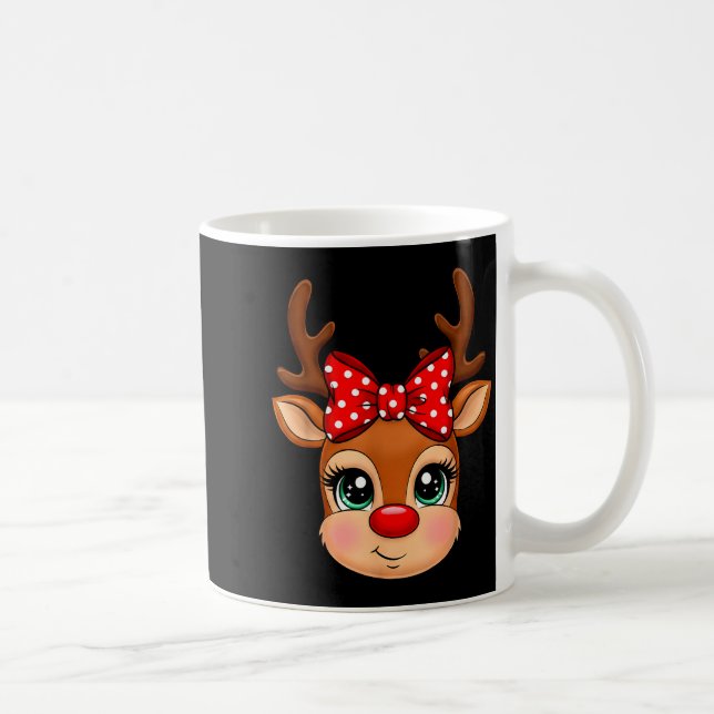 Mug Reindeer Merry Christmas Girl Boy Kids  (Droite)