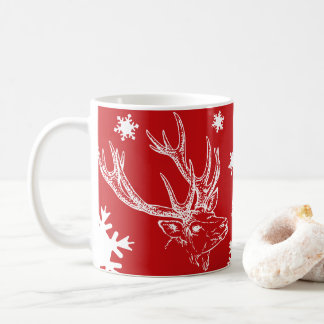 Mug Reindeer & Snowflakes Musique rouge