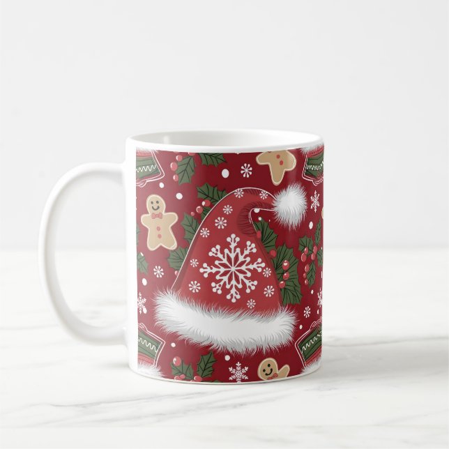 Mug Reinder et Holly Christmas Design (Gauche)