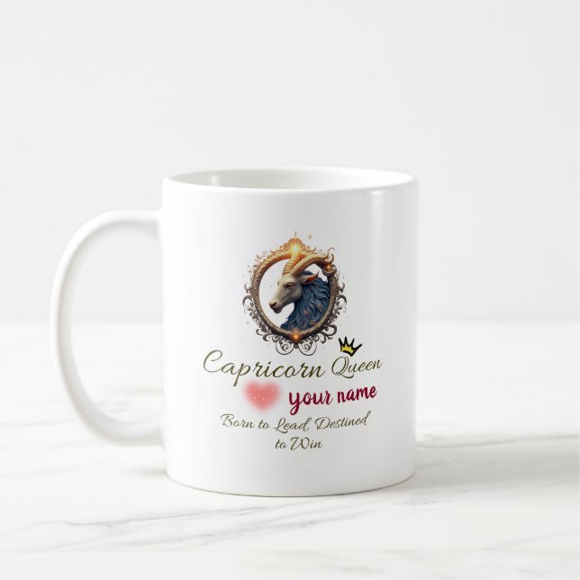 Mug Reine Capricorne Personnalisée (Gauche)