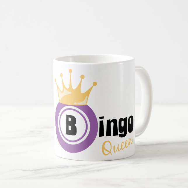 Mug Reine de bingo-test (Devant droit)
