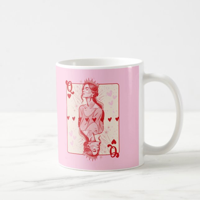 Mug Reine de Cœur Art Prépa Rose (Droite)
