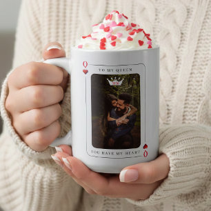 Mug Reine de cœur Poker Photo Saint-Valentin