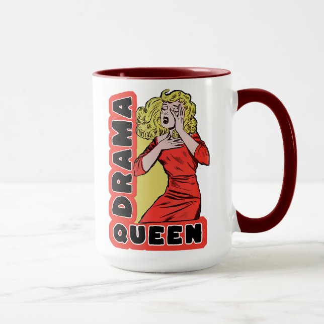 Mug Reine de drame parce que tout m'excite trop (Droite)