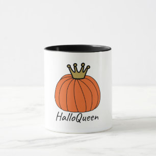 Mug Reine de la citrouille d'Halloween Halloqueen